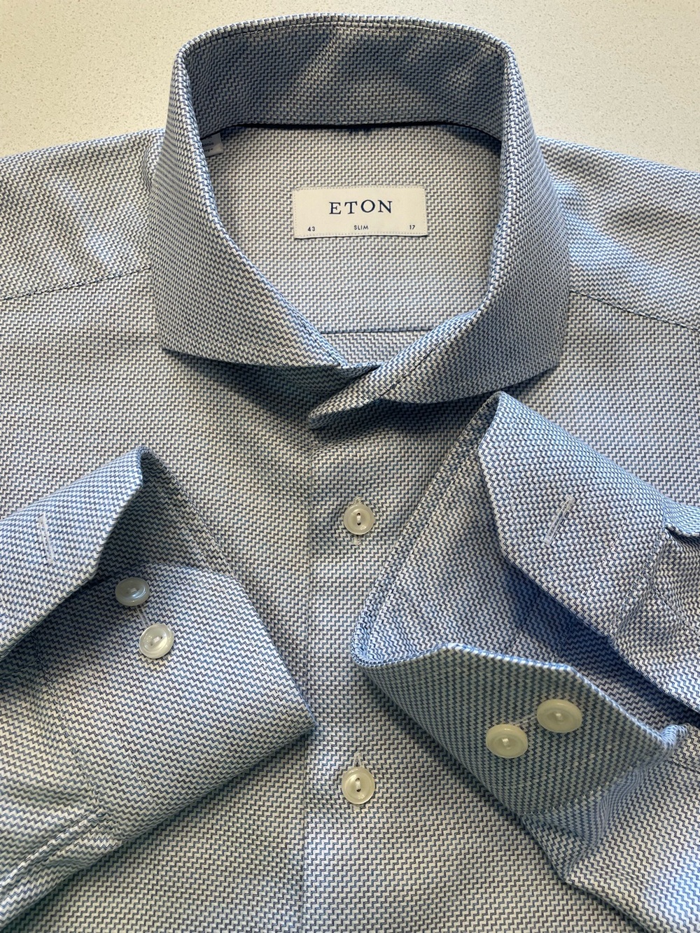Eton - all cotton dress shirt Size 43 (17”neck)
